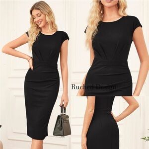 Black Ruched Dress